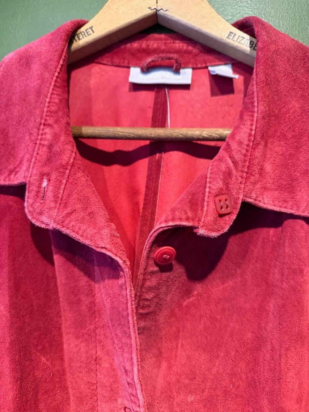 Vintage Nordstrom Button-Up Suede Overshirt Jacket - Picture 5 of 5